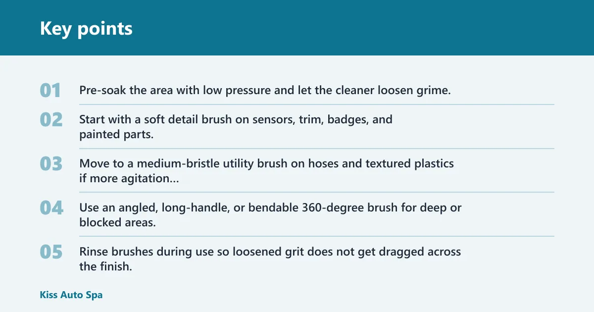 Key points: What should be in an engine bay brush kit?