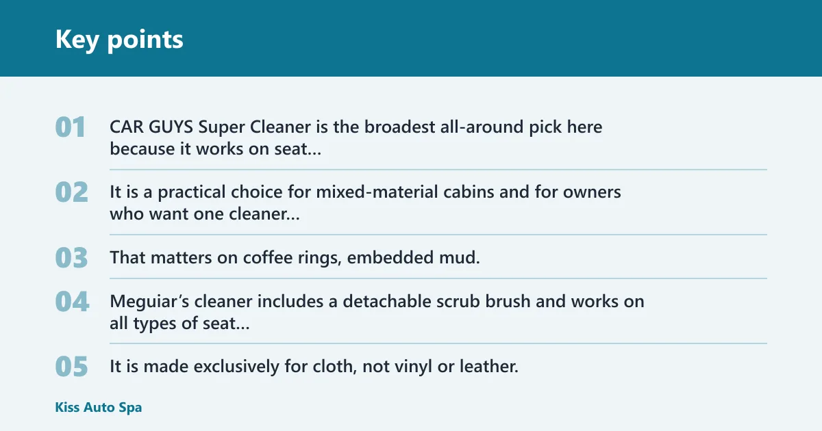 Key points: Best upholstery stain removers we recommend