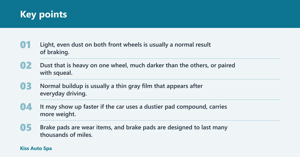 Key points: Is brake dust normal?