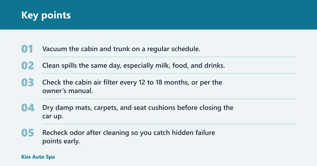 Key points: How do you keep odors from coming back?