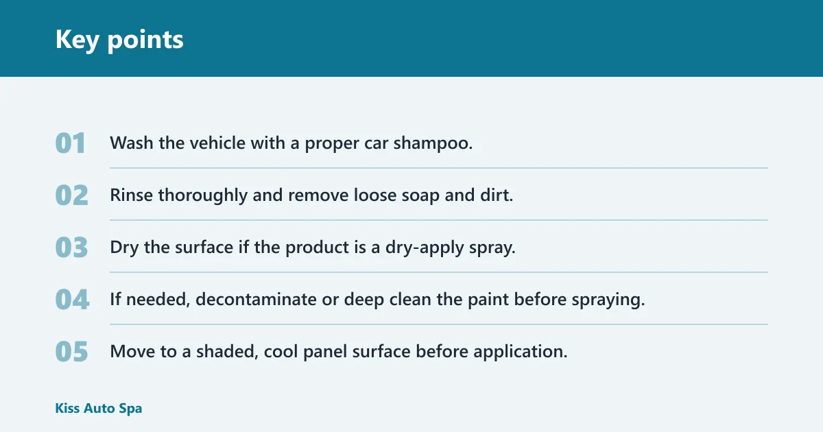 Key points: How do you apply ceramic spray without streaks?