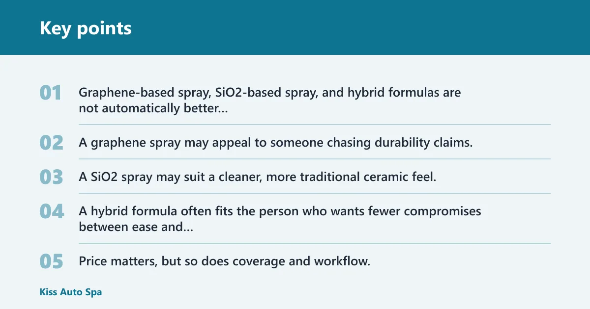 Key points: Product comparison guide
