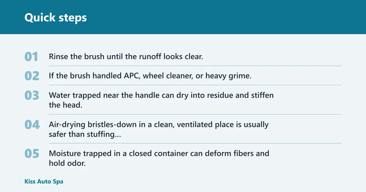 Quick steps: How do you clean and store detailing brushes?