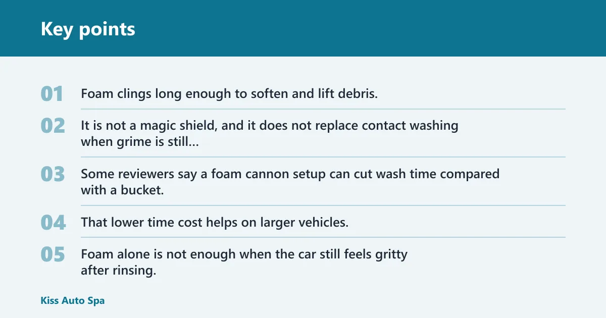 Key points: When is a foam cannon safer?