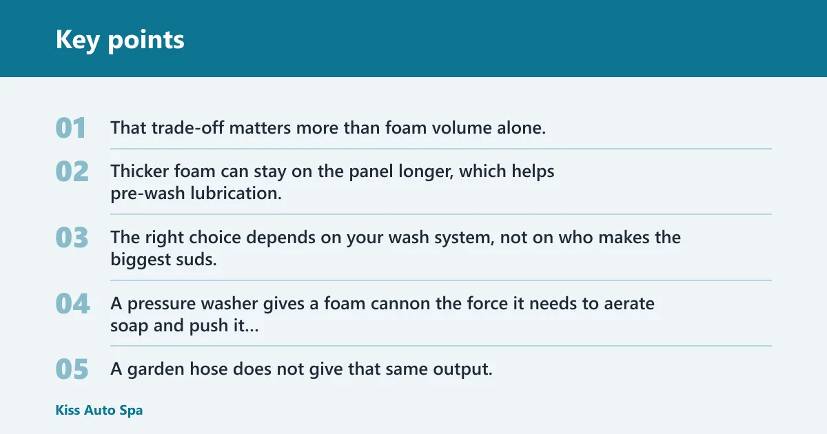 Key points: Foam cannon vs foam gun: the core trade-off