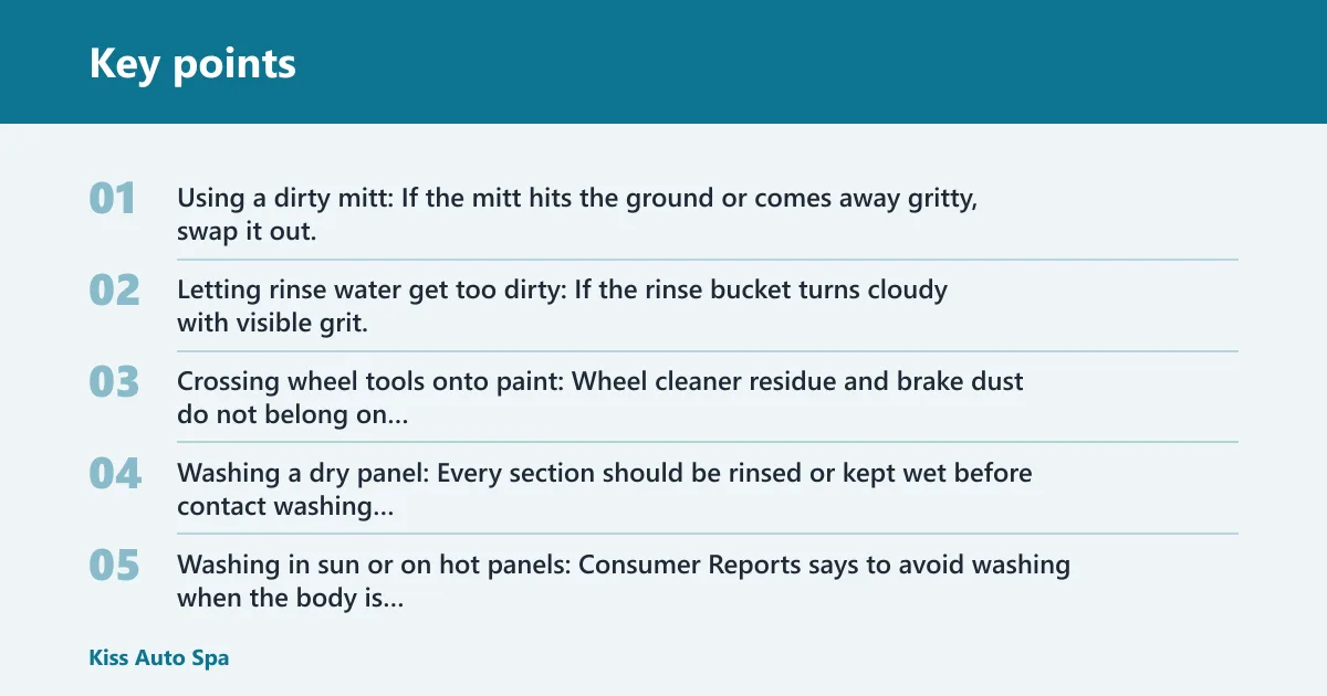 Key points: Common mistakes that cause scratches or spots