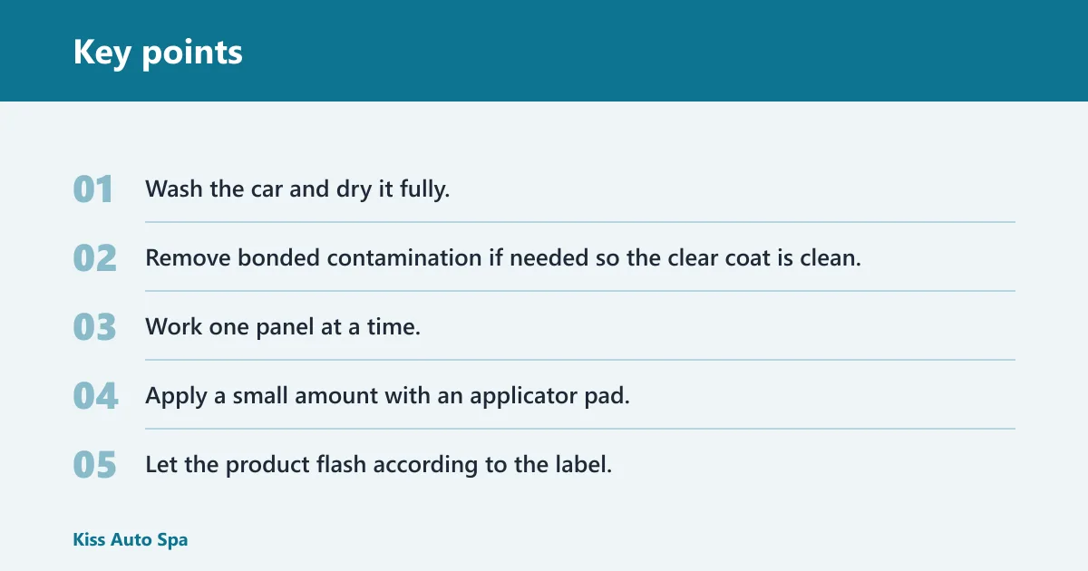 Key points: How ceramic spray is applied to cars
