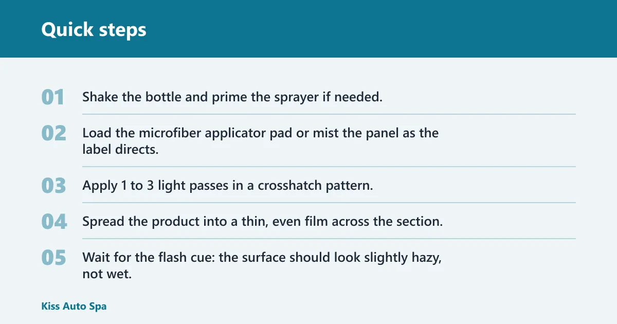 Quick steps: How do you apply ceramic spray on a car step by step?