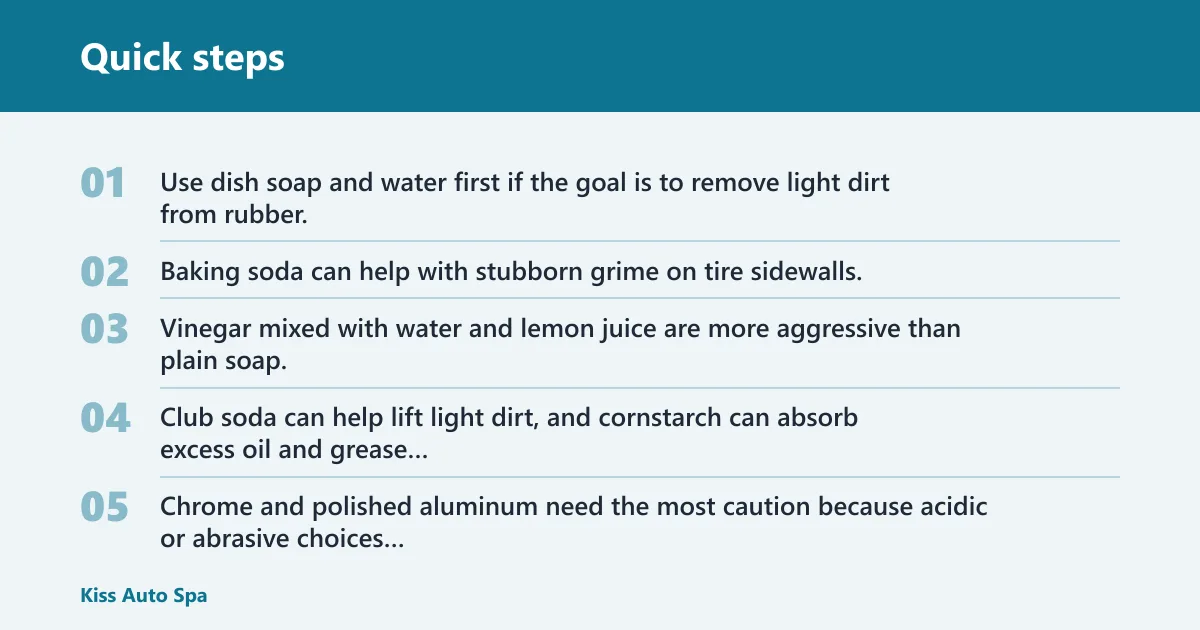 Quick steps: Can I use household products to clean tires?