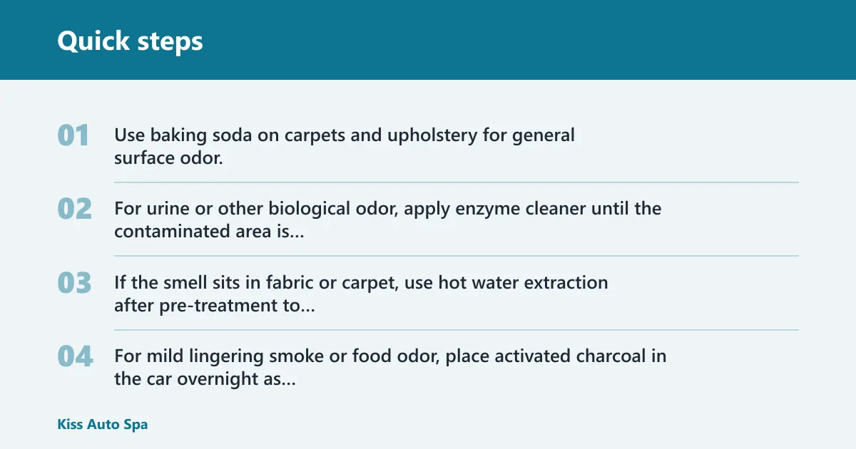 Quick steps: Step 2: Treat the odor by source