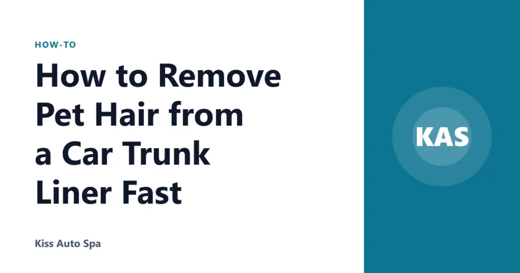 How to Remove Pet Hair from a Car Trunk Liner Fast