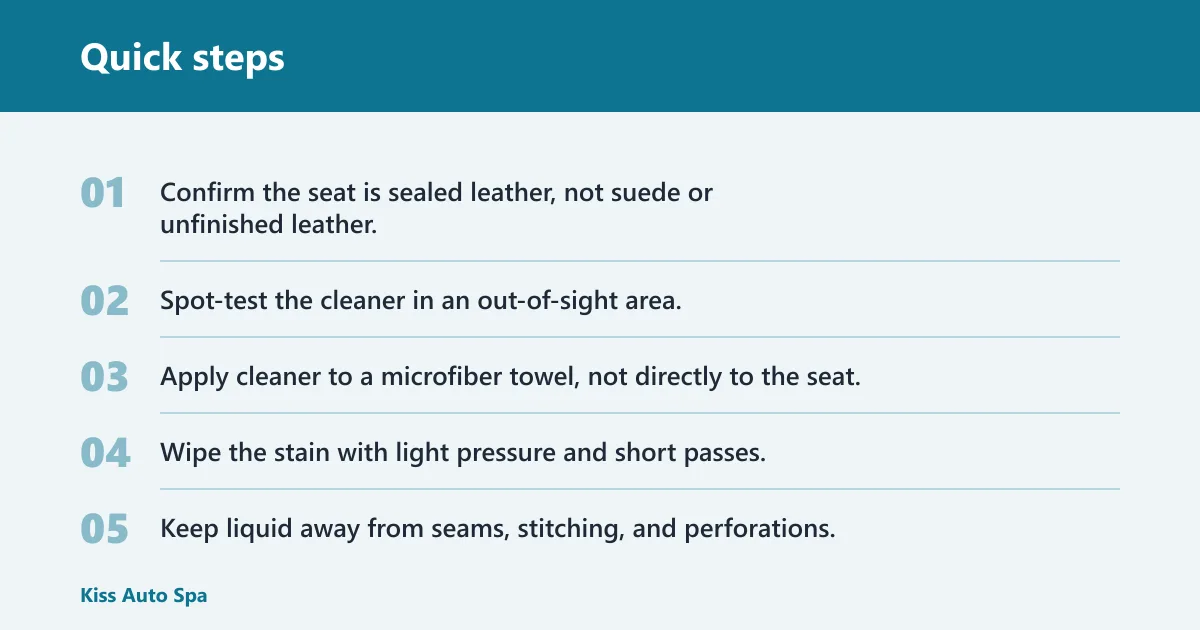 Quick steps: How to remove water stains from car leather