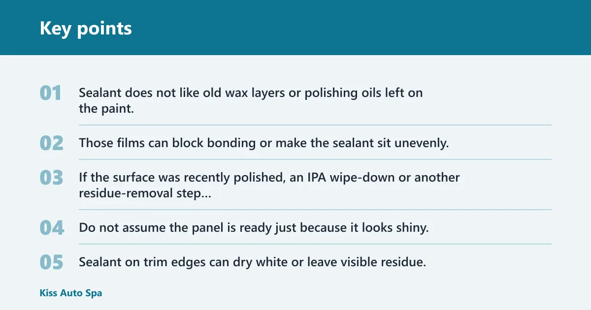 Key points: Where sealant application fails