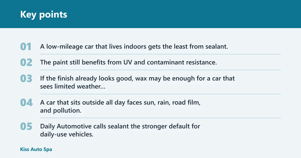 Key points: Paint sealant decision matrix