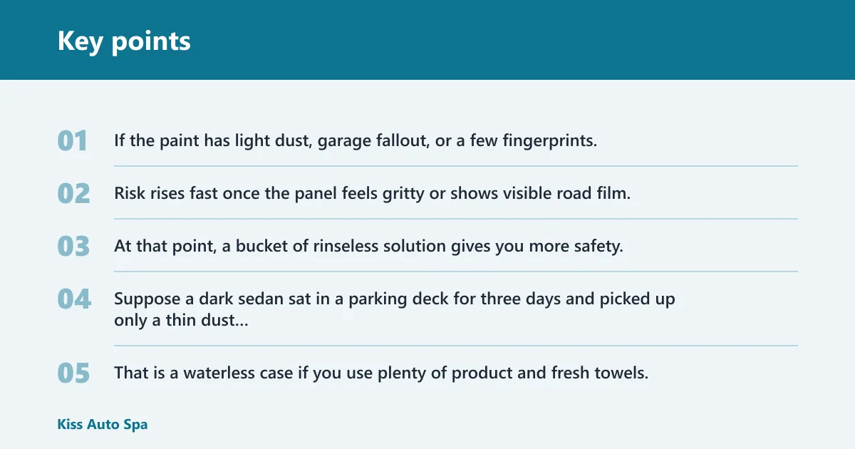 Key points: How do you choose between rinseless, waterless, and touchless?