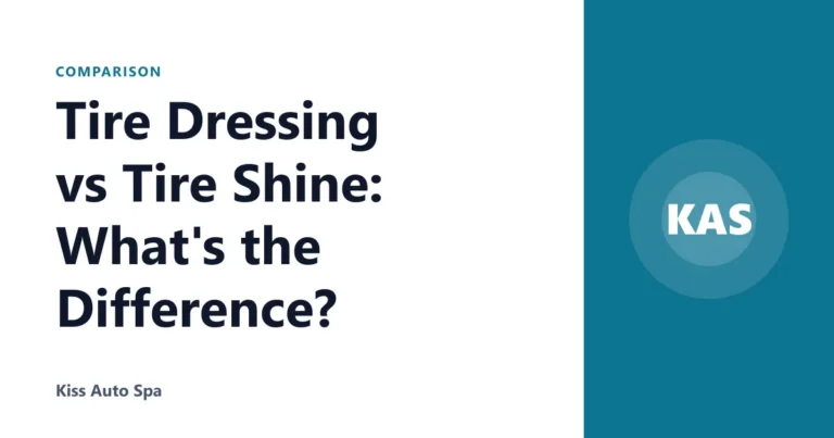 Tire Dressing vs Tire Shine: What’s the Difference?