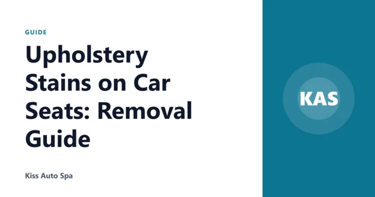 Upholstery Stains on Car Seats: Removal Guide