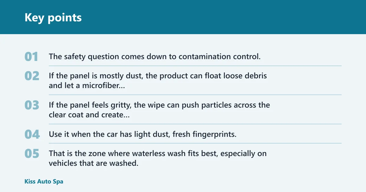 Key points: Is waterless wash safe for paint?