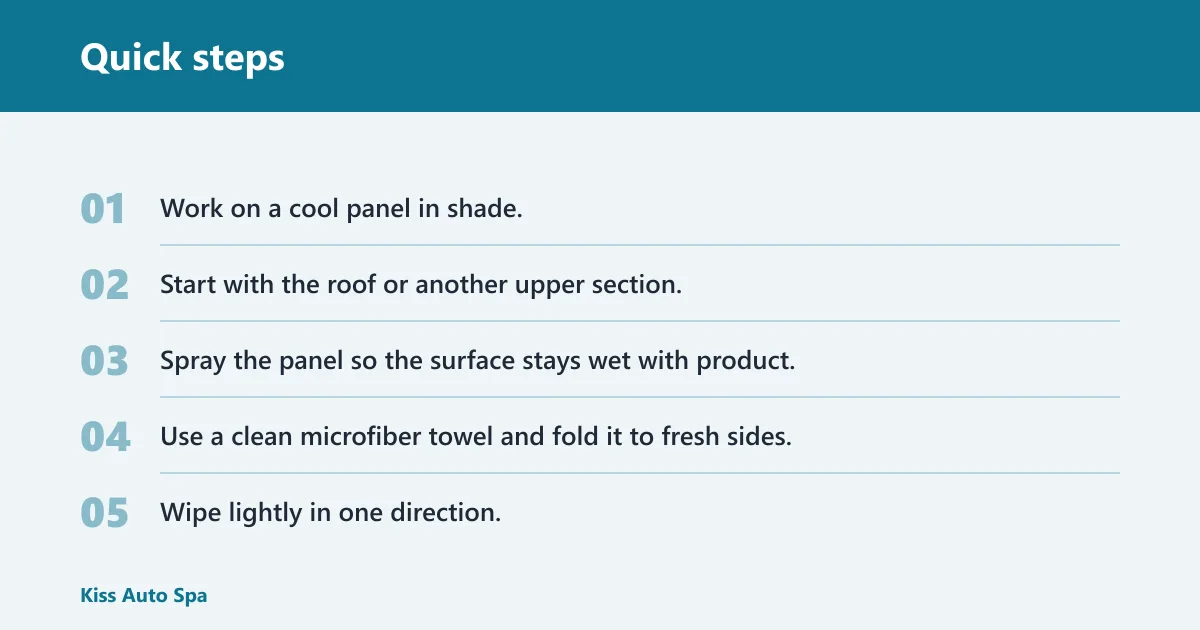 Quick steps: How to use waterless wash safely