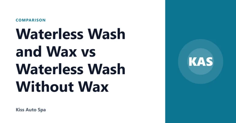 Waterless Wash and Wax vs Waterless Wash Without Wax