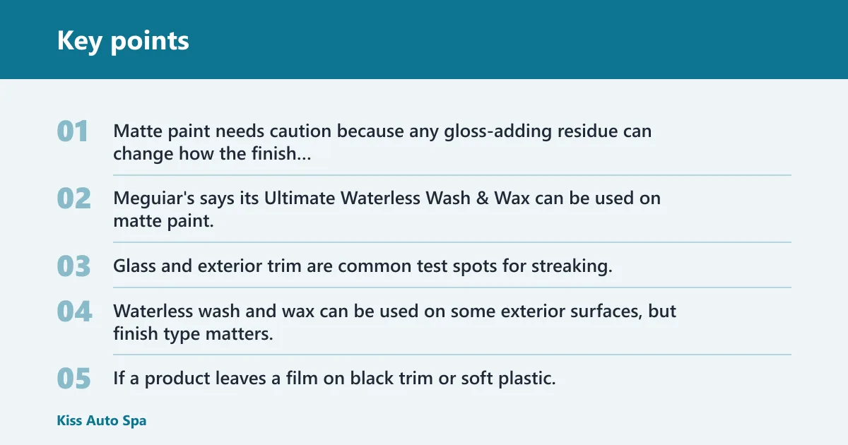 Key points: Which formula is safer for matte paint, glass, and trim?