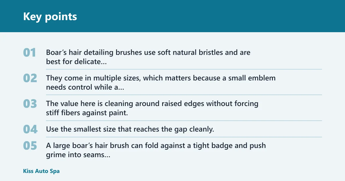 Key points: Which brush goes on each surface?