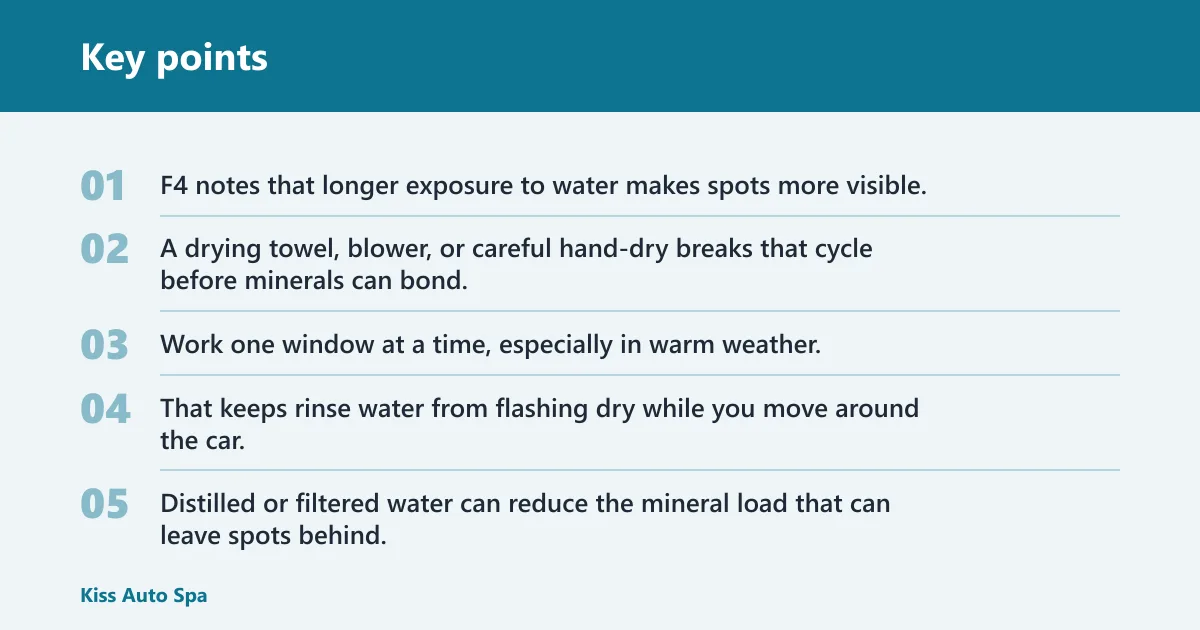 Key points: How do you stop water spots from coming back?