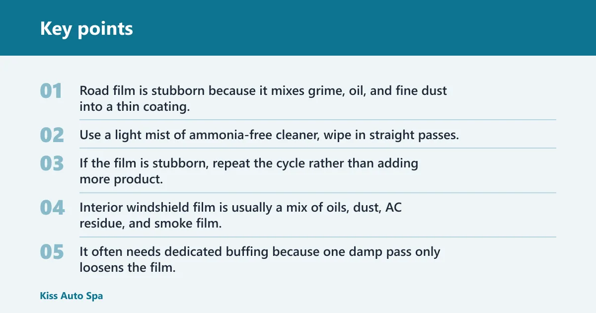 Key points: Decision table: match the cleaner, towel, and wipe method to the problem
