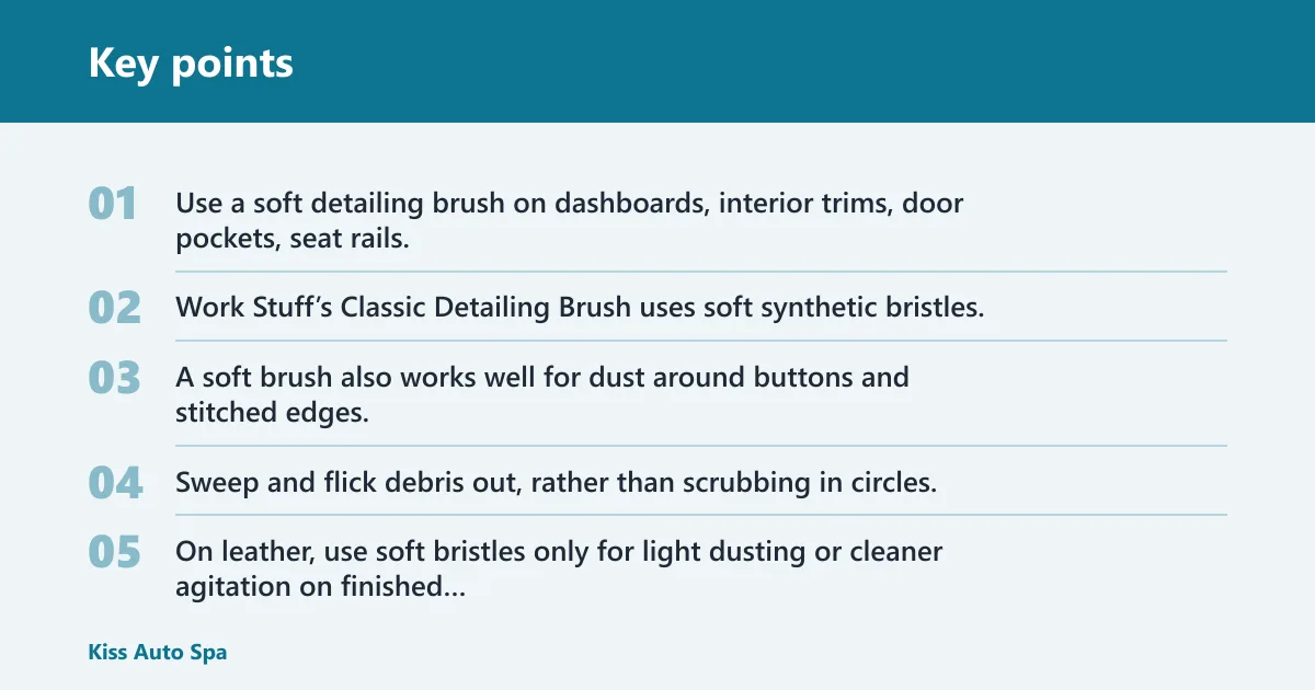 Key points: Which brush goes on which surface?