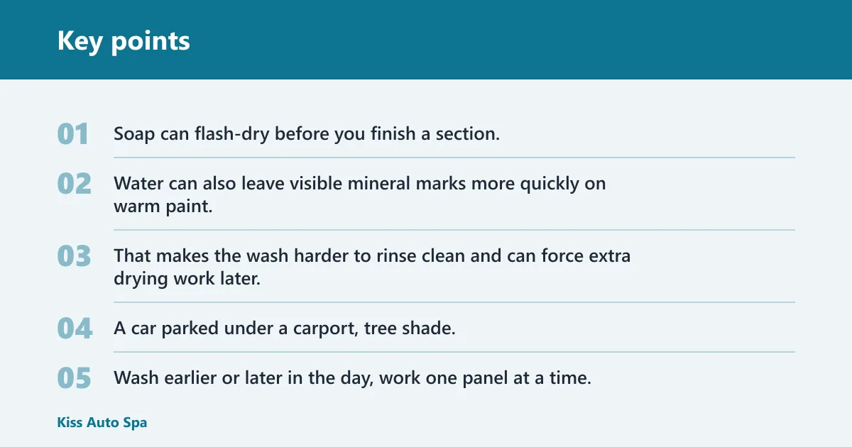 Key points: Can you wash in direct sunlight?