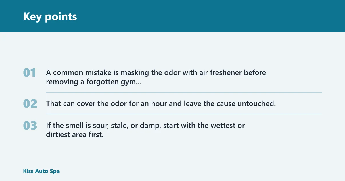 Key points: What the smell is telling you