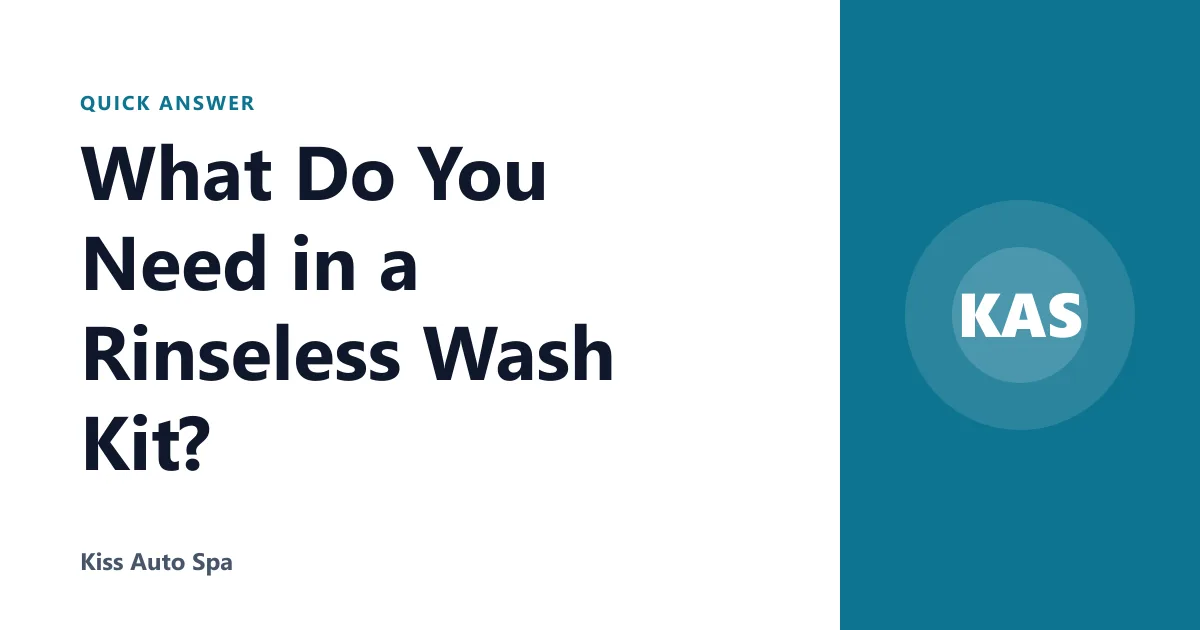What Do You Need in a Rinseless Wash Kit?