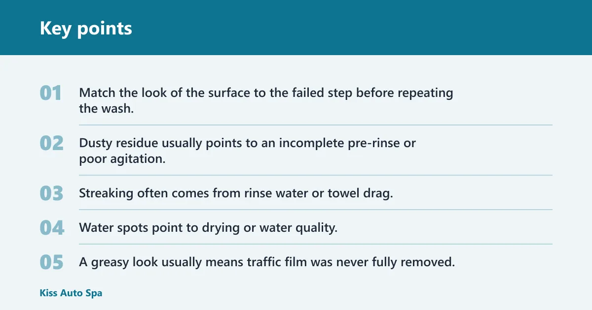 Key points: Which visible problem are you seeing?
