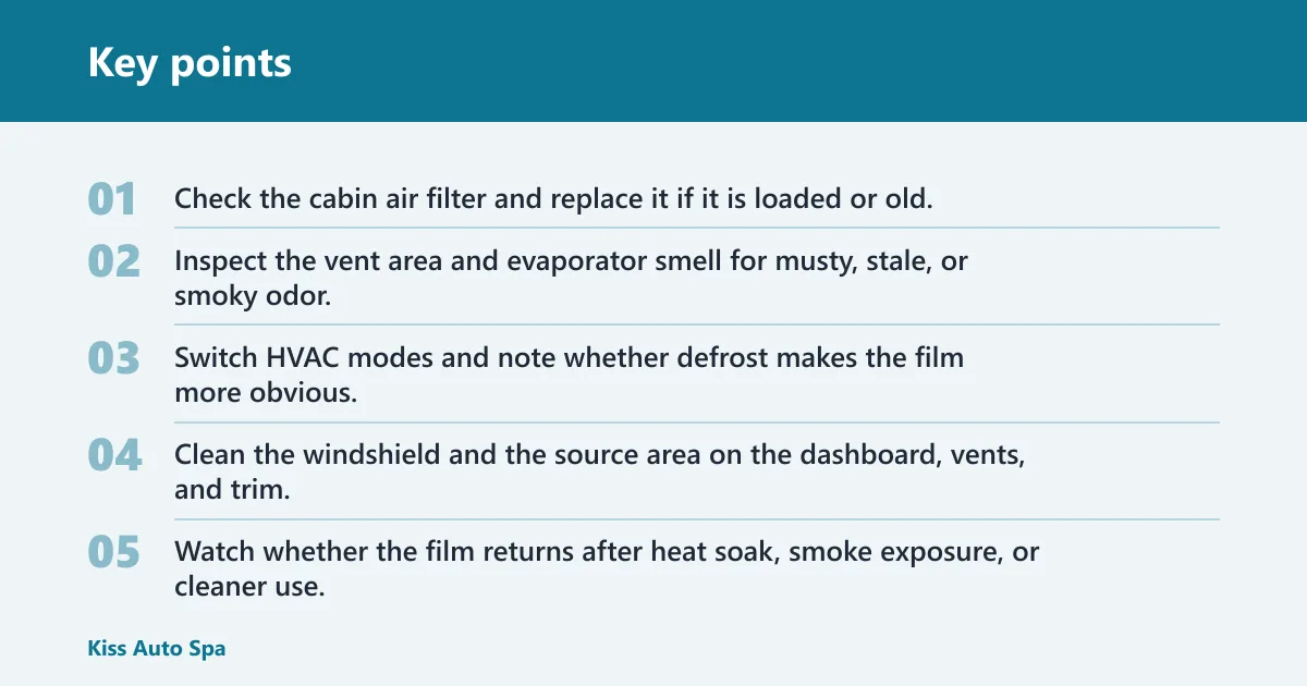 Key points: Could the HVAC system or cabin air filter be part of it?