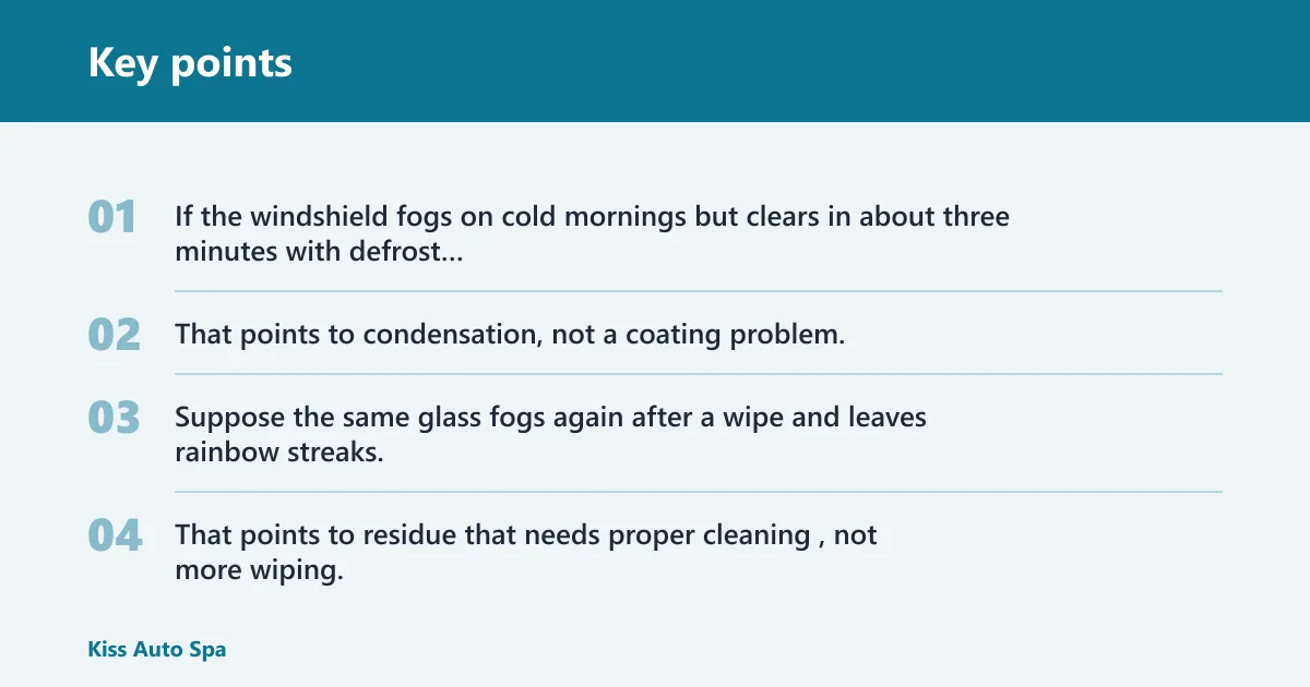 Key points: Fog or film? Use this diagnosis matrix
